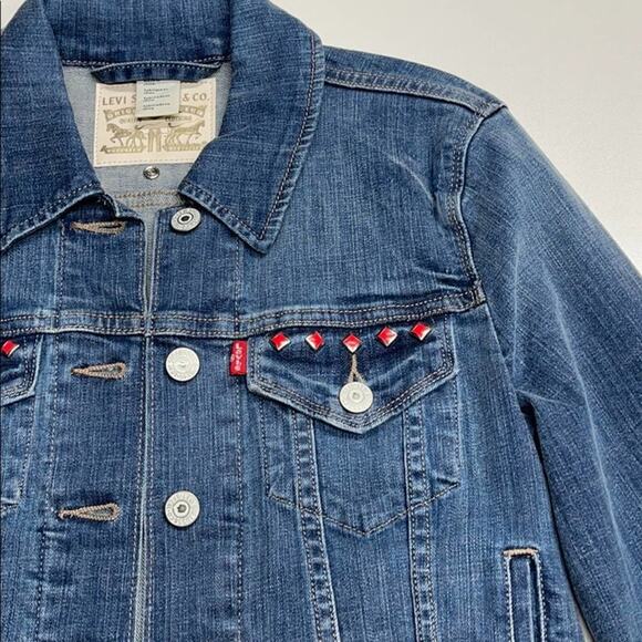 LEVIS Womens XS Blue Jean Jacket - NEW - Picture 5 of 5